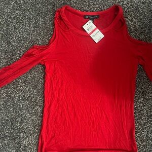 INC. Red long sleeve top Xs